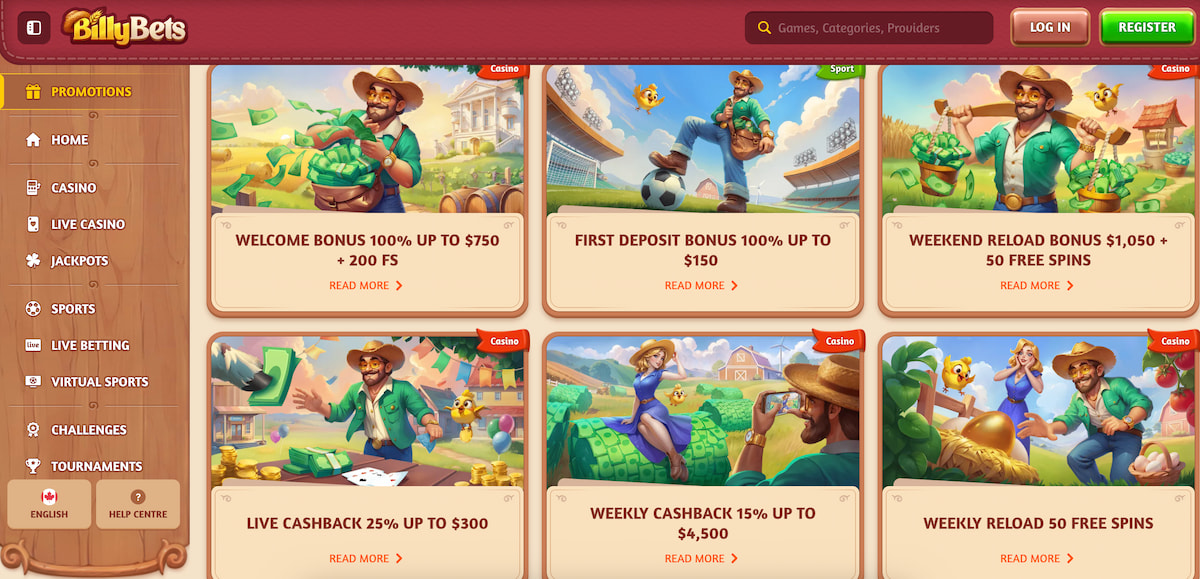 BillyBets Promo