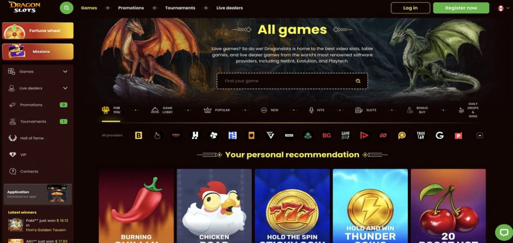 dragonslots games