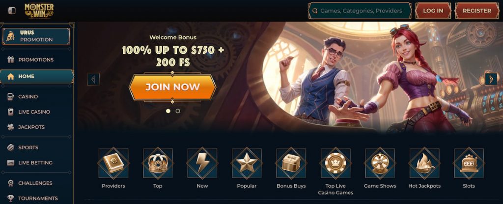 Monsterwin Welcome