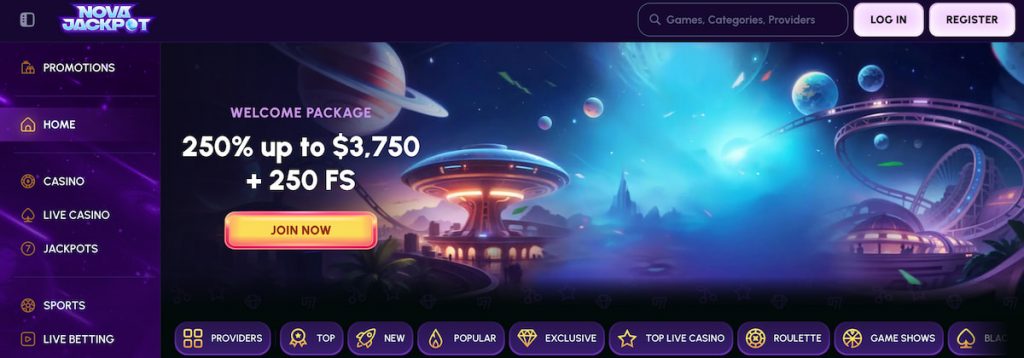 NovaJackpot Welcome