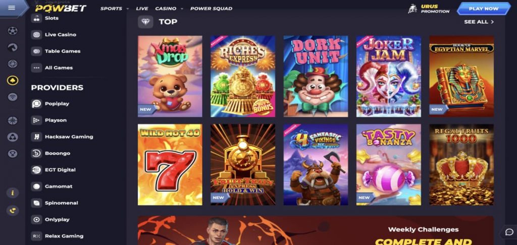 Powbet-Casino-games