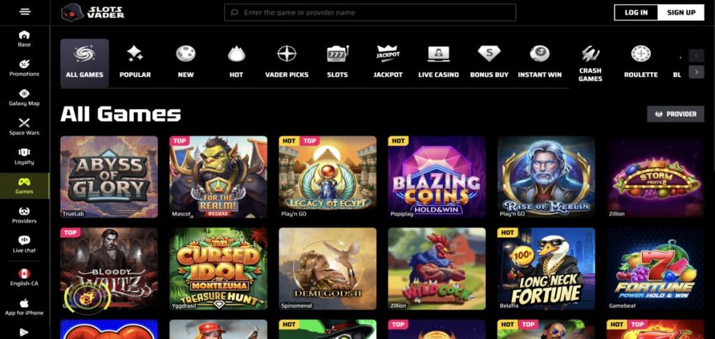 SlotsVader games