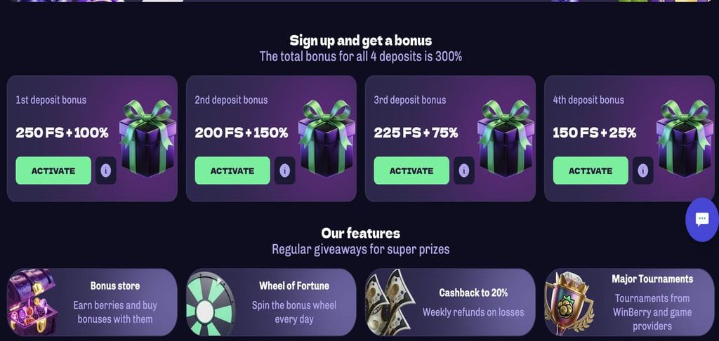 winberry casino bonuses